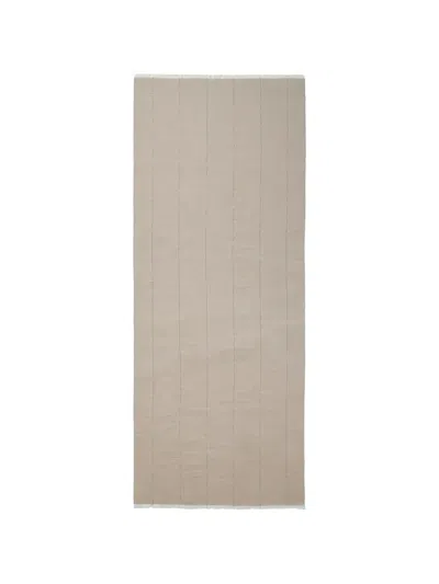 Peserico Beaded Frayed Scarf In Neutral
