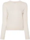 Peserico Beaded Trim-detail Sweater In Neutrals