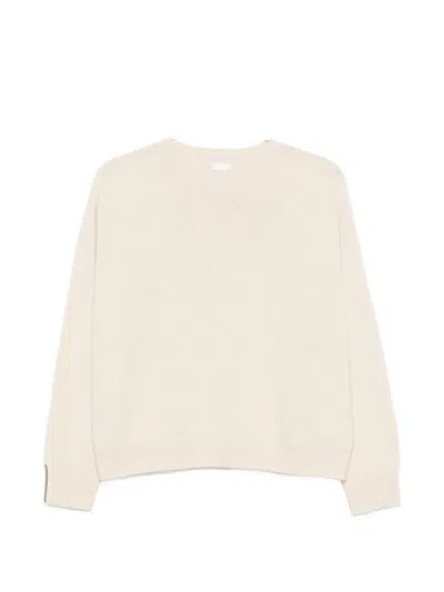 Peserico Bead-embellished Drop-shoulder Knit In Neutral