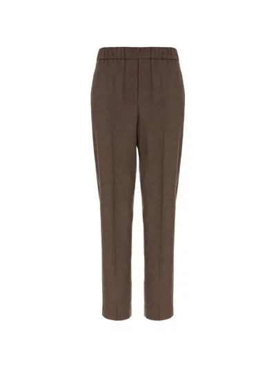 Peserico Bead-embellished Elasticated Trousers In White