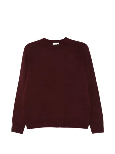 Peserico Bead-embellished Raglan-sleeve Sweater In Burgundy
