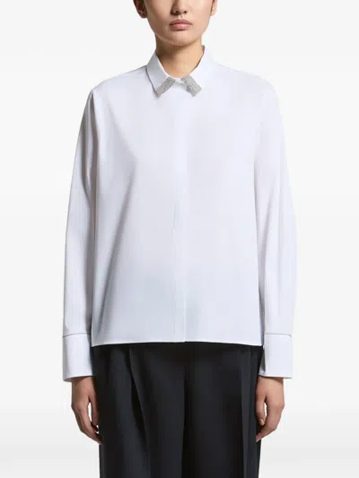 Peserico Bead-embellished Shirt In White
