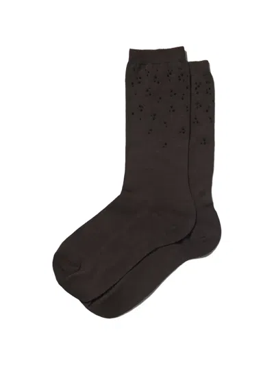 Peserico Bead-embellished Socks In Black