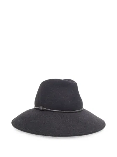 Peserico Bead-embellished Wide-brim Hat In Yellow