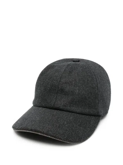 Peserico Bead-trim Baseball Cap In Red