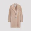 Peserico Mid-length Tailored Coat In Alpaca Blend In Multi