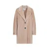 Peserico Bear Cocoon Single-breasted Coat In Neutral