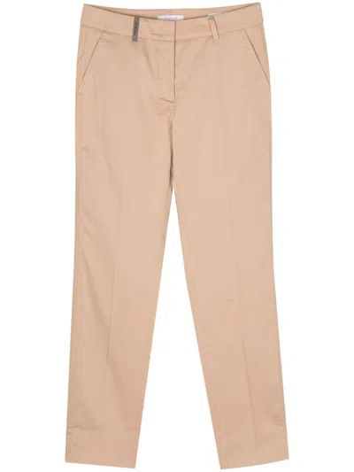 PESERICO BEIGE CIGARETTE TROUSERS