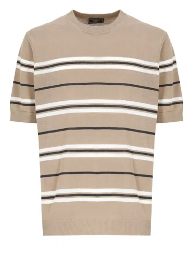 Peserico Beige Cotton And Linen T-shirt