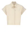 Peserico Beige Cotton Blend Shirt In Neutral