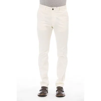 Peserico Beige Cotton Men Pant In White