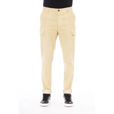 Peserico Beige Cotton Men Pants In Multi