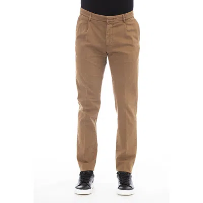Peserico Beige Cotton Mens Pant In Brown