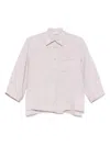 Peserico Beige Linen Shirt With Classic Collar