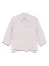 Peserico Beige Linen Shirt With Classic Collar