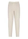 Peserico Beige Linen Trousers In Neutrals