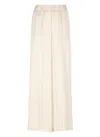 Peserico Beige Viscose Pants In Neutrals