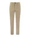 Peserico Men's Stretch Cotton Gabardine Chino Trousers In Brown