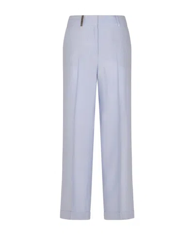 Peserico Belt Loop Casual Pants In Gray