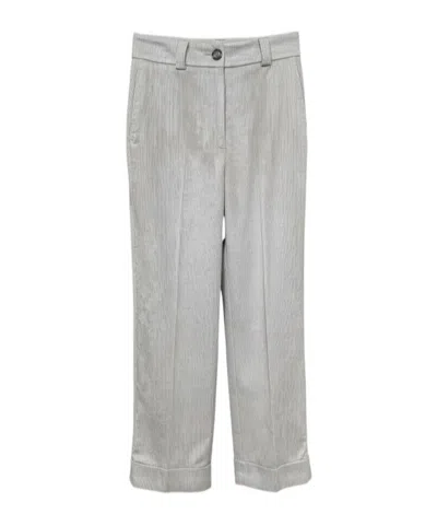 Peserico Belt-loop Casual Pants In Gray