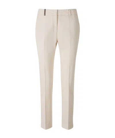 Peserico Belt-loop Casual Pants In Nude