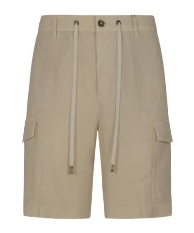 Peserico Belt Loop Shorts In Brown