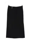 Peserico Belt-loops Midi Skirt In Black