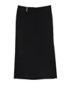 Peserico Belt-loops Midi Skirt In Black