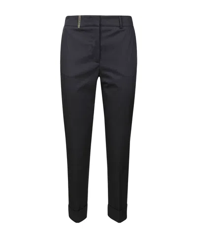 Peserico Belt Loops Slacks In Black
