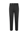 Peserico Light Cotton Satin Stretch Trousers In Black