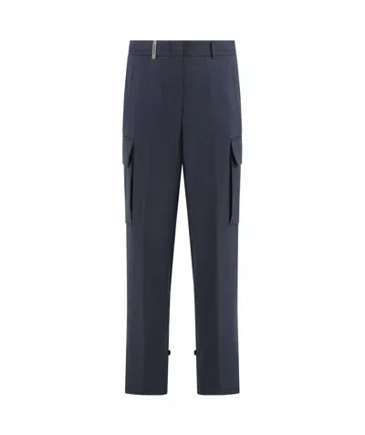 Peserico Belt Loops Slacks In Blue