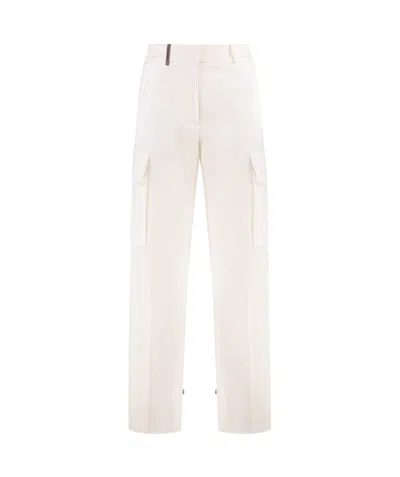 Peserico Belt Loops Slacks In White