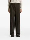 Peserico Belt-loops Trousers In Brown
