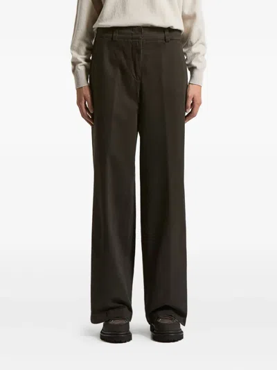 Peserico Belt-loops Trousers In Brown