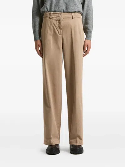 Peserico Belt-loops Trousers In Neutral