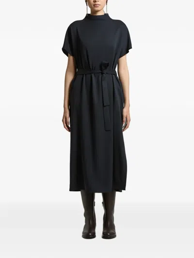 Peserico Woman Dress In Peachskin Pure Tencel Flowy Twill In Red
