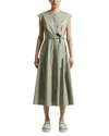 Peserico Belted Midi Dress In Eucalyptus