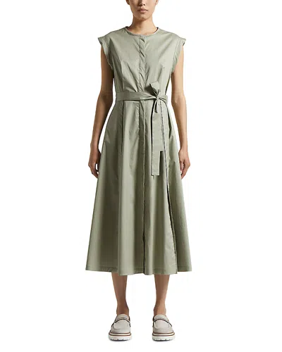 Peserico Belted Midi Dress In Eucalyptus
