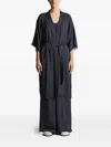 Peserico Belted Robe Coat In Black