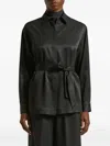Peserico Belted Shirt In Black
