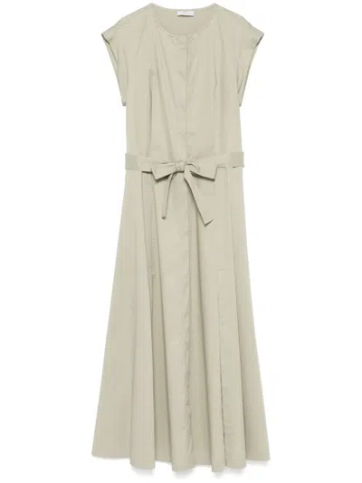 Peserico Belted Shirt Dress In Grün