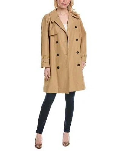 Pre-owned Peserico Belted Trench Coat Women's In Brown