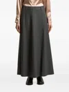 Peserico Belt-loop Maxi Skirt In Gray