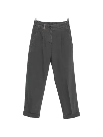 Peserico Belt-loop Trousers In Gray