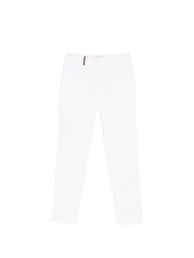 Peserico Belt-loop Trousers In White