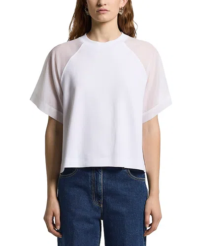 Peserico Bi Material Tee In White