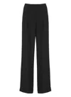 Peserico Palazzo Trousers With Wide Leg And Pleats In Black