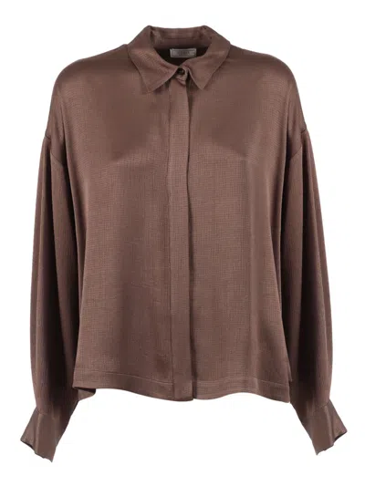 Peserico Blouse In Brown