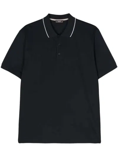 PESERICO BLUE COTTON POLO SHIRT