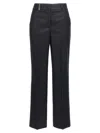 Peserico Flannel Lurex Trousers Back Pockets In Black